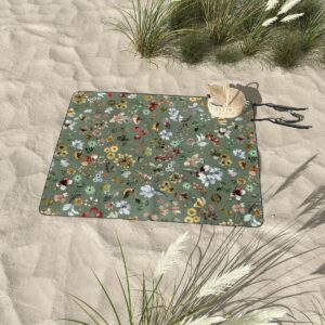 Ninola Design Wild nature Countryside Green Picnic Blanket - Deny Designs