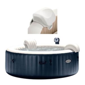 Intex PureSpa 4-Person Inflatable Heated Bubble Hot Tub With Soft Foam Headrest