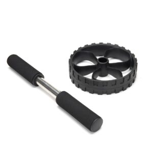 Mind Reader Ab Roller Wheel with Foam Grips, Black