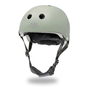 Kinderfeets Sage Green Adjustable Toddler and Kids Bike Helmet Bundle with Kinderfeets Sage Green Tiny Tot PLUS 2-in-1 Balance Trike Tricycle