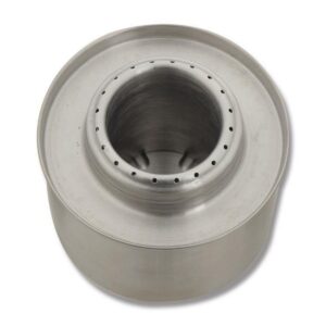 Self Reliance Outfitters Pathfinder Compact Stainless Steel Alcohol Stove with Lid, Flame Regulator, and Stove Ring for Camping, Hiking, and Hunting