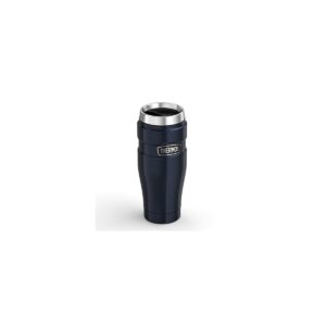 Genuine Thermos Brand Stainless King Vacuum Insulated Stainless Steel Travel Tumbler 16oz Pair (Cranberry and Midnight Blue)