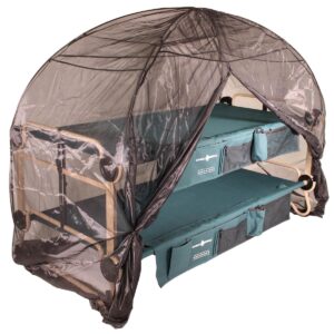 Disc-O-Bed Large Cam-O-Bunk Benchable Bunked Double Cot + Mosquito Net and Frame