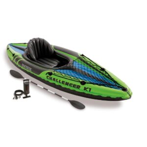 Intex 1-Person Inflatable Kayak w/ 2-Person Inflatable Kayak both w/ oars & pump