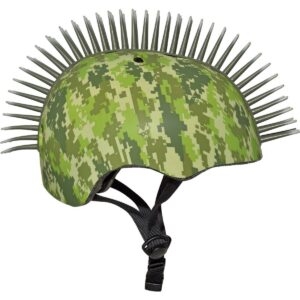 Raskullz Digital Camo Mohawk Child Helmet - Green