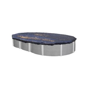 Swimline PCO81928 Outdoor Lightweight Tear Resistant Winter Protective Cover for 16 x 25 Foot Above-Ground Oval Swimming Pools, Blue