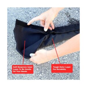 Bodylastics 22 Inch Barrier Nylon Protector Sleeve for Resistance Bands Versatile Workouts with Interior Padding and Reliable Velcro, Black