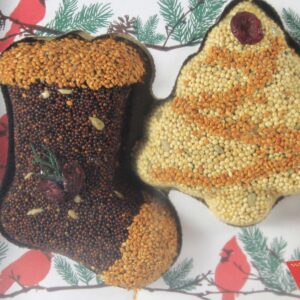Home & Garden 4.0" Christmas Seed Treats Stocking Tree Snowman Mr Bird - Bird And Wildlife Food