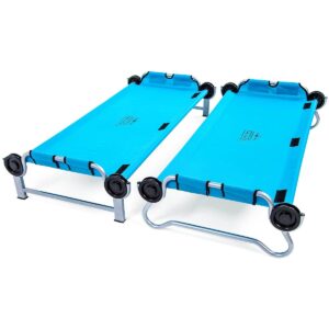 Disc-O-Bed Youth Kid-O-Bunk Benchable Camping Cot, Teal & Non-Slip Foot Pads
