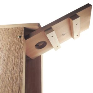 Woodlink 24338 Wooden Screech Owl Kestrel Bird House Nesting Box with Wood Shavings