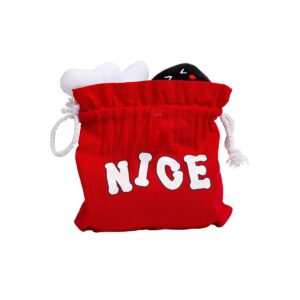 Pearhead Feliz Naughty and Nice Reversible Bag and Dog Toy Set