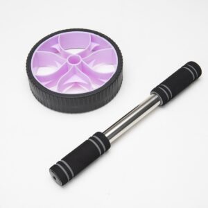 Mind Reader Ab Roller Wheel with Foam Grips, Purple