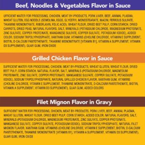Pedigree Pouch Choice Cuts In Gravy Wet Dog Food Beef, Grilled Chicken & Filet Mignon - 3.5oz/18ct Variety Pack