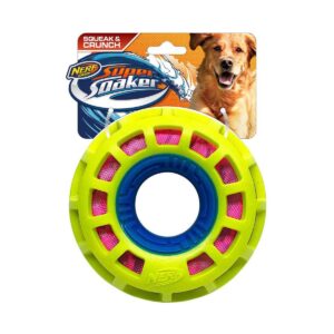 NERF Exo Crunch Squeak Ring Dog Toy - 6"