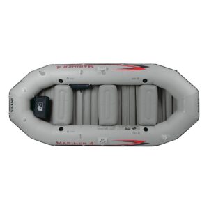 Intex Mariner 4-Person Inflatable River Lake Dinghy Boat with Pump and Oars Set