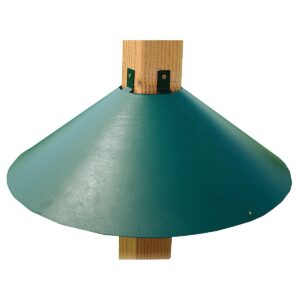 Woodlink Metal Wrap Around Bird House and Feeder Squirrel Baffle Guard for 4 x 4 Inch Pole Post (2 Pack)
