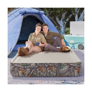 RealTree Edge Camo Sport Air 13" Outdoor Air Mattress with Hands-Free Electric Pump - Queen