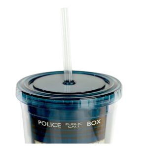 Seven20 Doctor Who TARDIS 22 Oz Acrylic Travel Tumbler With Lid & Straw