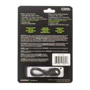 Life Gear Adventure Carabiner with Magnetic Base and S.O.S. 250 Lumens LED Flasher with Safety Whistle