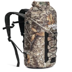 IceMule 1015-RE Pro XLarge Collapsible Portable Soft Sided Roll Top 33 Liter 24 Can Lightweight Insulated Waterproof Cooler Bag