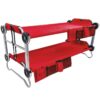 Disc-O-Bed Youth Kid-O-Bunk Benchable Camping Cot with Organizers, Bright Red