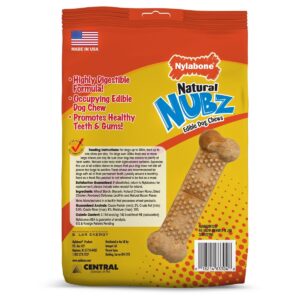 Nylabone Natural Medium Nubz Chicken Flavored Dental Treats Dog Treats - 12ct