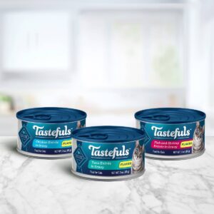 Blue Buffalo Tastefuls Flaked Tuna Chicken & Shrimp Entrees In Gravy Premium Wet Cat Food - 3oz/12ct