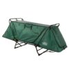 Kamp-Rite Original Portable Cot, Versatile Design Converts into Cot, Chair, or Tent w/ Easy Setup, Waterproof Rainfly & Carry Bag Included, Green