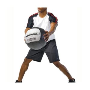 Dynamax DMX-MB18 18 Pound 14 Inch Diameter Exercise Weight Training Toning Medicine Ball for Home Gym Core Workout, Gray and Black