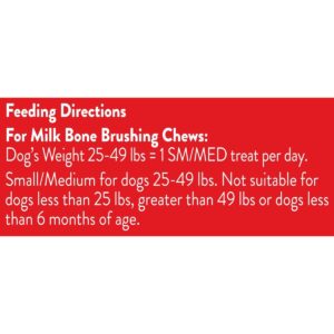 Milk-Bone Brushing Chews Daily Chicken Dental Dog Treats, Fresh Breath, Small/Medium - 19.6oz