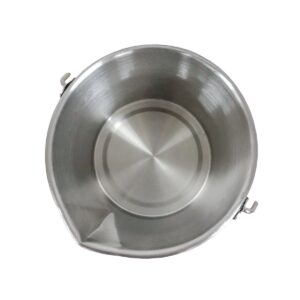 Pathfinder Stainless Steel 64 Ounce Durable Fire Ready Bush Pot and Lid w/ Cool Wing Handle, Pour Spout, and Heavy Duty D Ring for Camping and Hiking