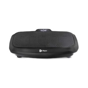 LifePro LP-TRB-BLK Portable Home Training Fitness Exercise Workout Turbo 3D Vibration Plate Platform Equipment Machine Set w/ Resistance Bands, Black