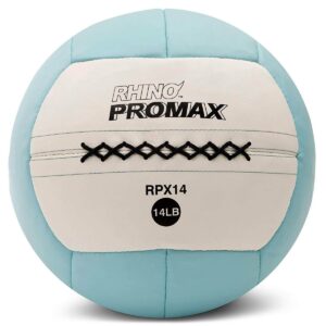 Champion Sports Soft Shell Rhino Promax Slam Light Blue Medicine Ball, 14 Pounds