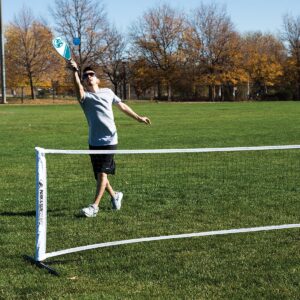 Park & Sun Sports 21 Inch Portable Pickleball and Tennis Play Outdoor Game Net & Set with 2 Paddles, 3 Plastic Balls, and Carrying Travel Case