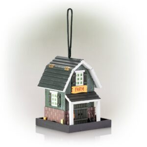 Alpine 9" Farm Store Wood Bird Feeder