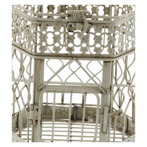 21"H Iron Bird House - Ivory - Olivia & May