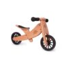 Kinderfeets Durable Wooden Tiny Tot 2 in 1 No Pedal Starter Balance Bike and Toddler Tricycle Sturdy Ride On Toy for 12 to 24 Months, Bamboo