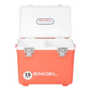 Engel UC7CR 7.5 Quart 8 Can Leak Proof Odor Resistant Insulated Cooler Drybox with Integrated Shoulder Strap, Coral