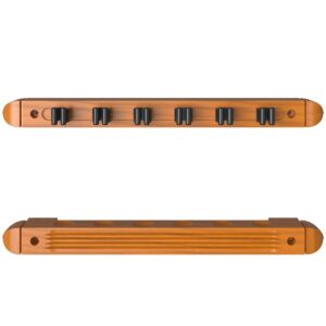 Fat Cat Oak 6 Cue 2-Piece Wall Cue Rack
