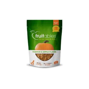 Fruitables Baked Pumpkin & Apple Flavor Healthy Low Calorie Dog Treats - 12oz