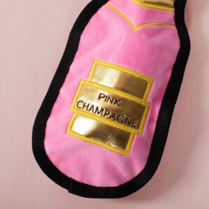 PetShop by Fringe Studio Pink Champagne Durable Plush Dog Toy