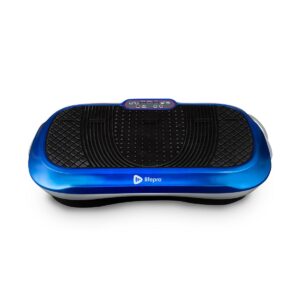 Lifepro Portable Home Body Weight Training Fitness Exercise Workout Waver Vibration Plate Platform Equipment Machine Set with Resistance Bands, Blue