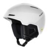 Flaxta Exalted MIPs Protective Ski and Snowboard Helmet with Size Adjustment System, Medium/Large Size, White