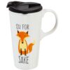 Evergreen Ceramic Travel Mug 17oz. Fox Sake