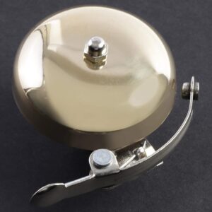 Juvale Classic Brass Bicycle Bell for Handlebars for Adults and Kids (Gold, 2.2 in)
