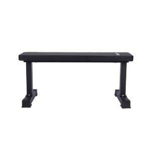 HolaHatha Steel Frame 600 Pounds Capacity Foam Padded Flat Weight Fitness Equipment Home Gym Freeweight Barbell Bench for Strength Training