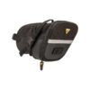 Topeak Aero Wedge Seat Bag: Strap-on, Large, Black