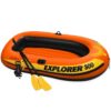 Intex Explorer 300 Compact Inflatable Fishing 3 Person Raft Boat w/ Pump & Oars