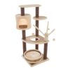Pet Pal 6-Tier Cat Tree Tower with Cat Bed, Brown