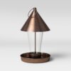 11" Mild Steel/Glass Bird Feeder Copper Brown - Smith & Hawken™